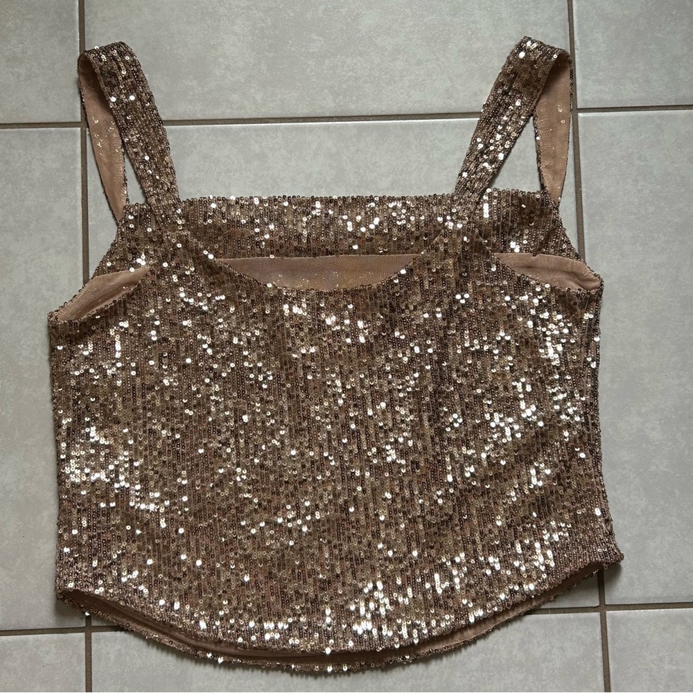 Anthropologie Cowl-Neck Sequin Camisole - Picture 8 of 8